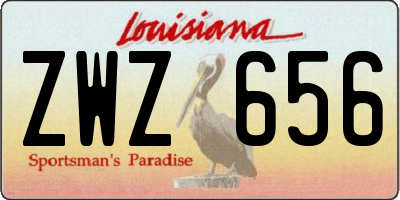 LA license plate ZWZ656