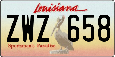 LA license plate ZWZ658