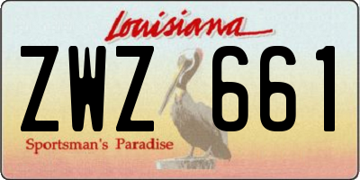 LA license plate ZWZ661