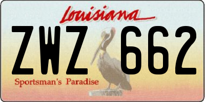 LA license plate ZWZ662