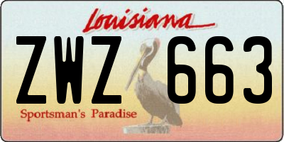 LA license plate ZWZ663