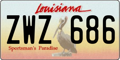 LA license plate ZWZ686