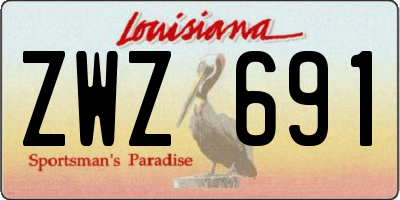 LA license plate ZWZ691