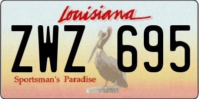 LA license plate ZWZ695