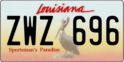 LA license plate ZWZ696