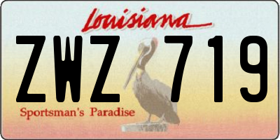 LA license plate ZWZ719