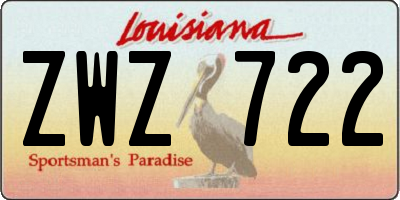 LA license plate ZWZ722