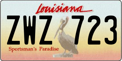 LA license plate ZWZ723