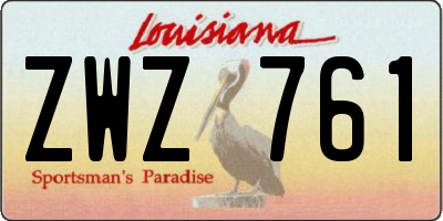 LA license plate ZWZ761