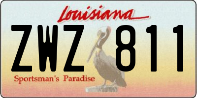 LA license plate ZWZ811