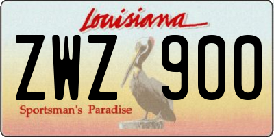 LA license plate ZWZ900