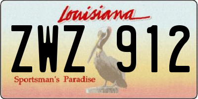 LA license plate ZWZ912