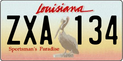 LA license plate ZXA134