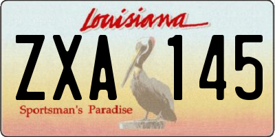 LA license plate ZXA145