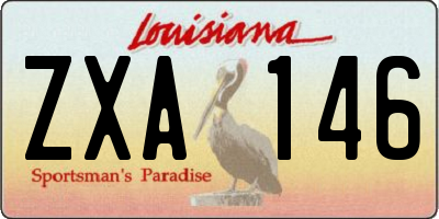 LA license plate ZXA146