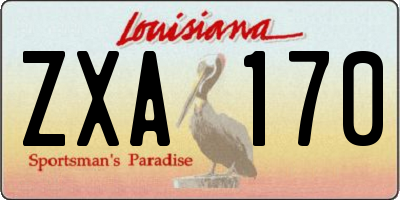 LA license plate ZXA170