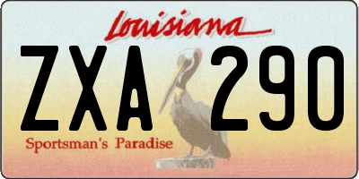 LA license plate ZXA290