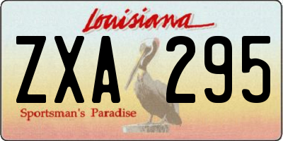 LA license plate ZXA295