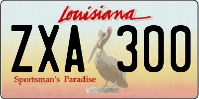 LA license plate ZXA300