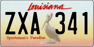 LA license plate ZXA341