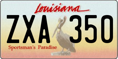 LA license plate ZXA350