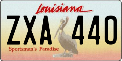 LA license plate ZXA440