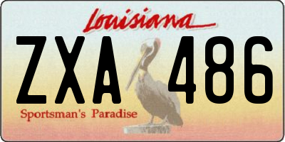 LA license plate ZXA486