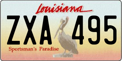 LA license plate ZXA495