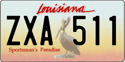 LA license plate ZXA511