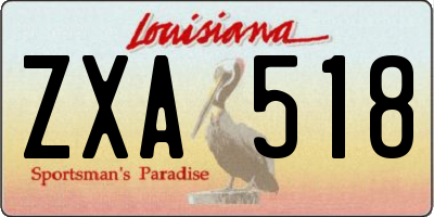 LA license plate ZXA518