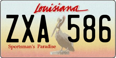 LA license plate ZXA586