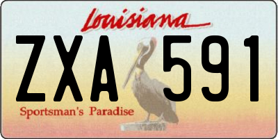 LA license plate ZXA591
