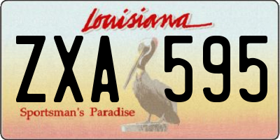 LA license plate ZXA595