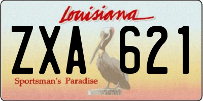 LA license plate ZXA621