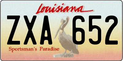 LA license plate ZXA652