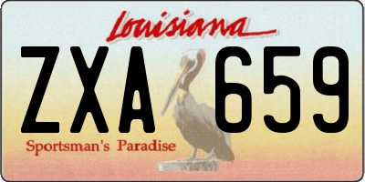 LA license plate ZXA659