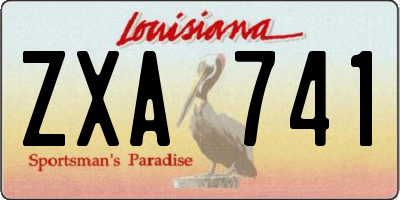 LA license plate ZXA741