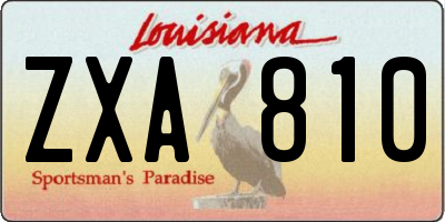 LA license plate ZXA810