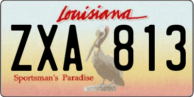 LA license plate ZXA813