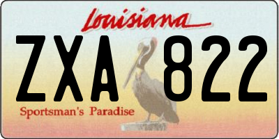 LA license plate ZXA822