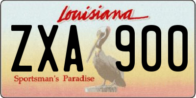 LA license plate ZXA900