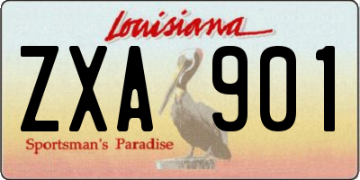 LA license plate ZXA901