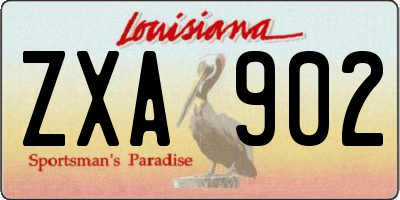 LA license plate ZXA902