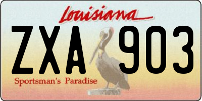 LA license plate ZXA903