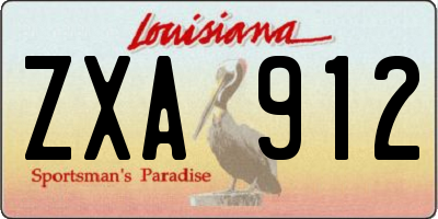 LA license plate ZXA912