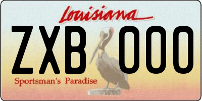 LA license plate ZXB000