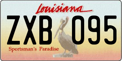 LA license plate ZXB095