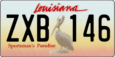 LA license plate ZXB146