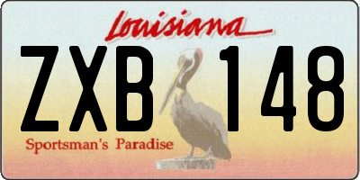 LA license plate ZXB148