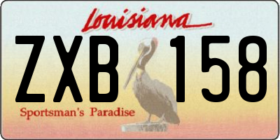 LA license plate ZXB158